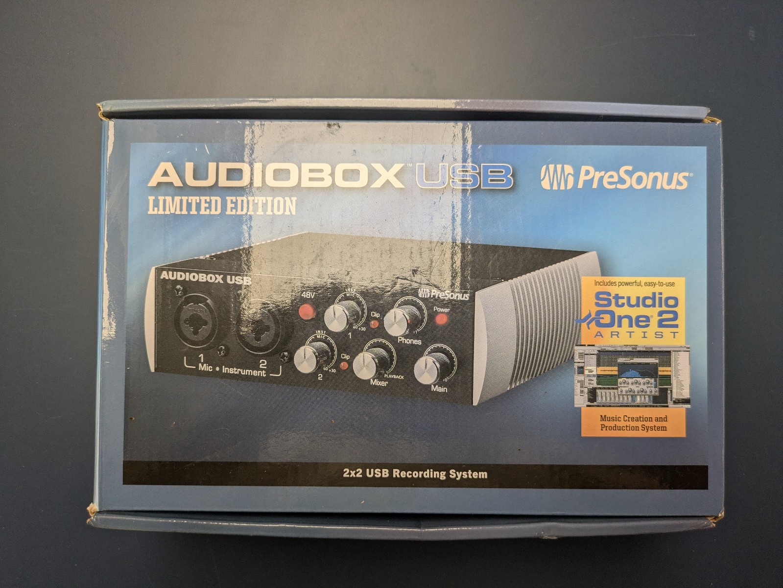 PreSonus AudioBox USB 2x2 Audio Recording Interface MIDI w Original Box USB Cord