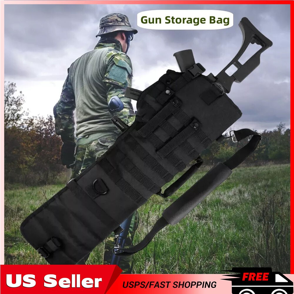 Tactical Rifle Scabbard Gun Bag Sling Bag Molle Shotgun Holster Case Hunting USA