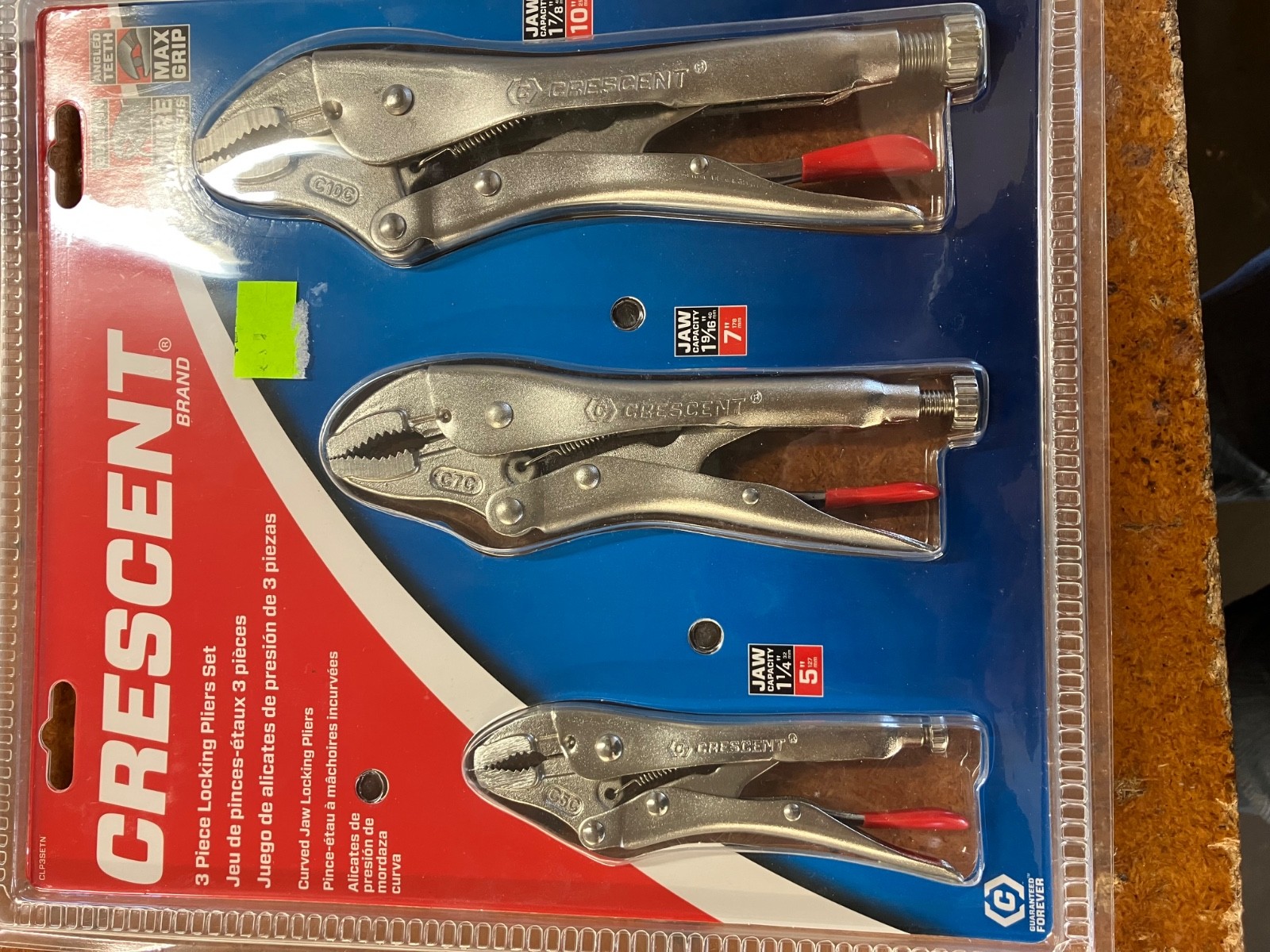 Crescent CLP3SETN 3-Pc Locking Pliers Set – New Sealed