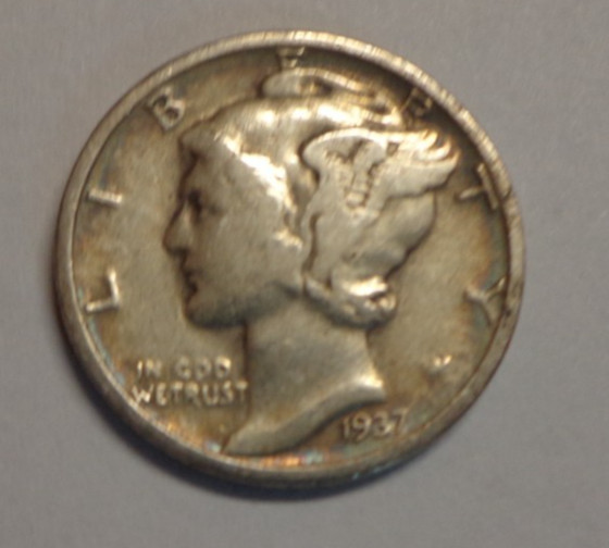 1937   Mercury Dime  90% Silver