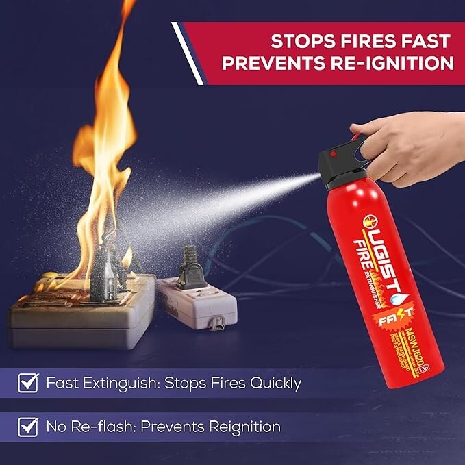 4 In1 Fire Extinguisher with Mount Fire Extinguishers for the House/Car/Kitchen.