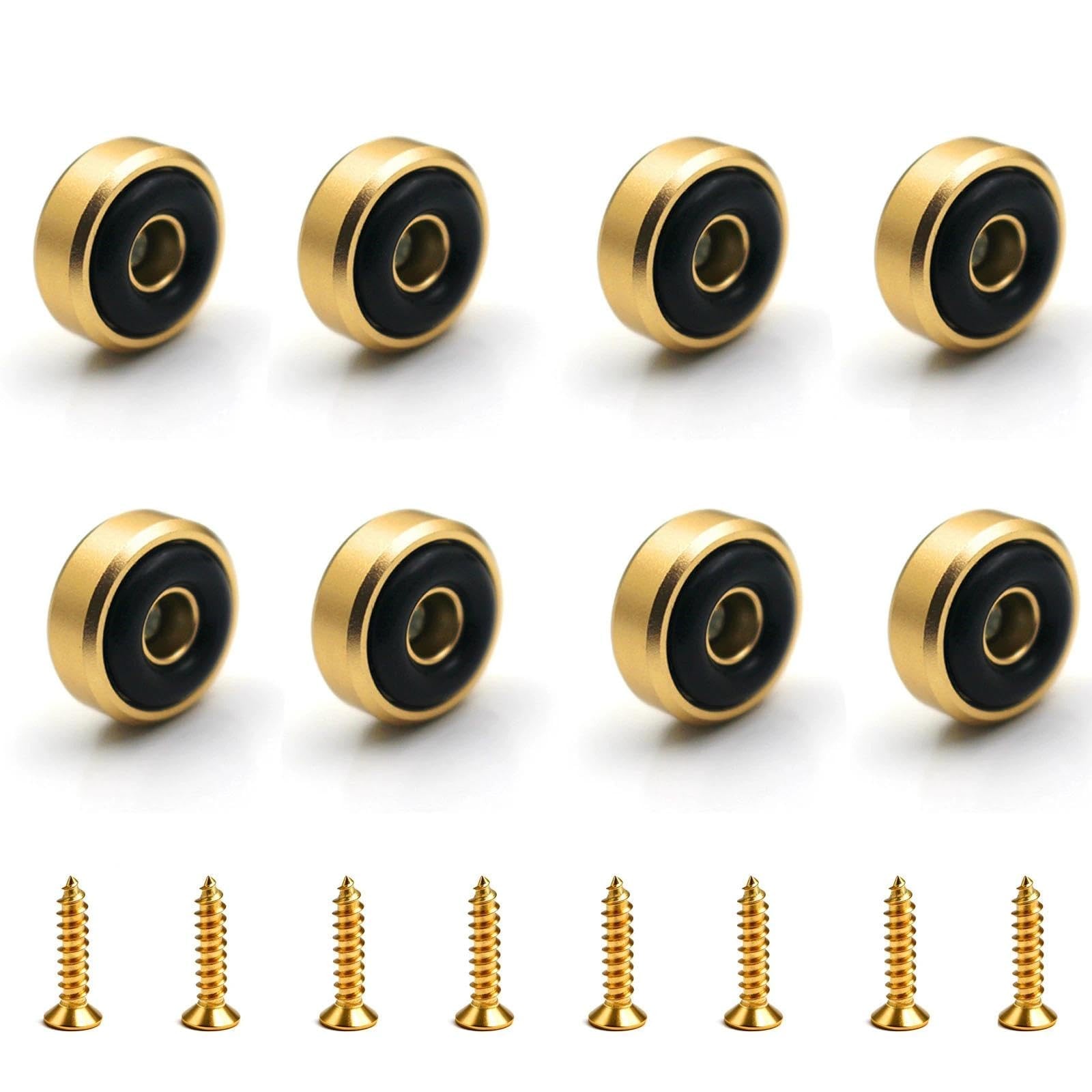 Brass Cutting Board Feet Set with Non-Slip Pads and Screws for Furniture