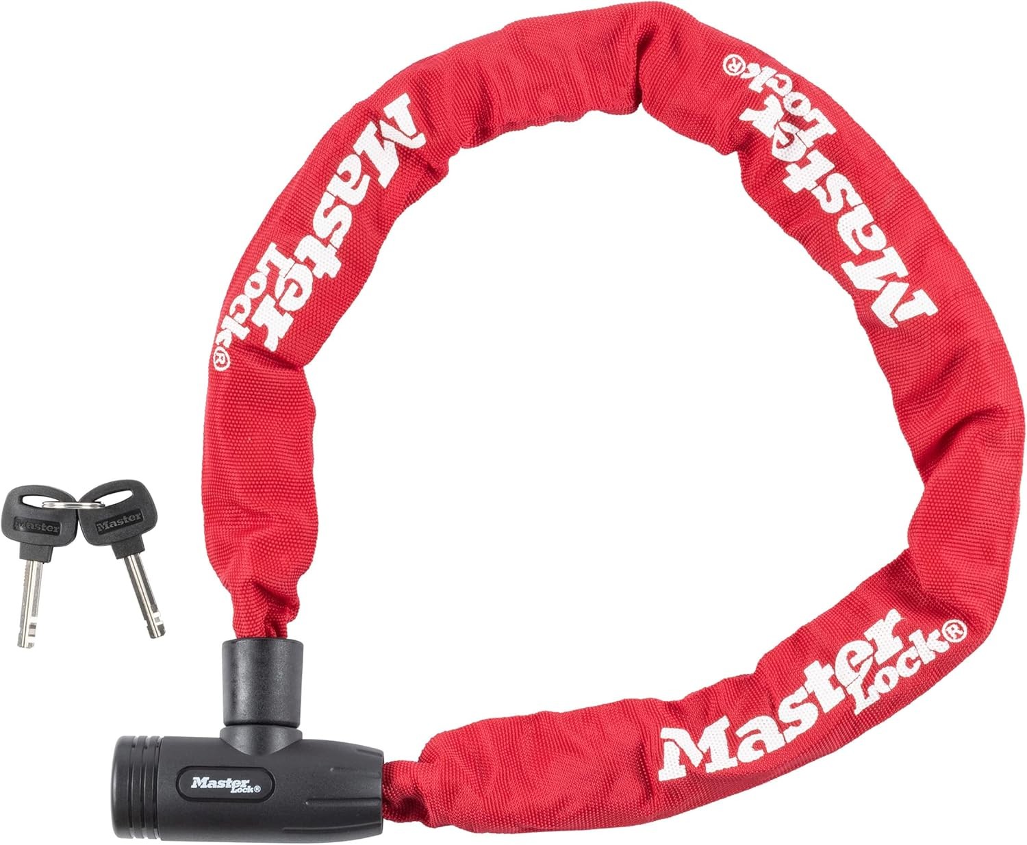 3ft Long x 5/16in (8mm) Diameter Hardened Steel Chain with Integrated Keyed Lock