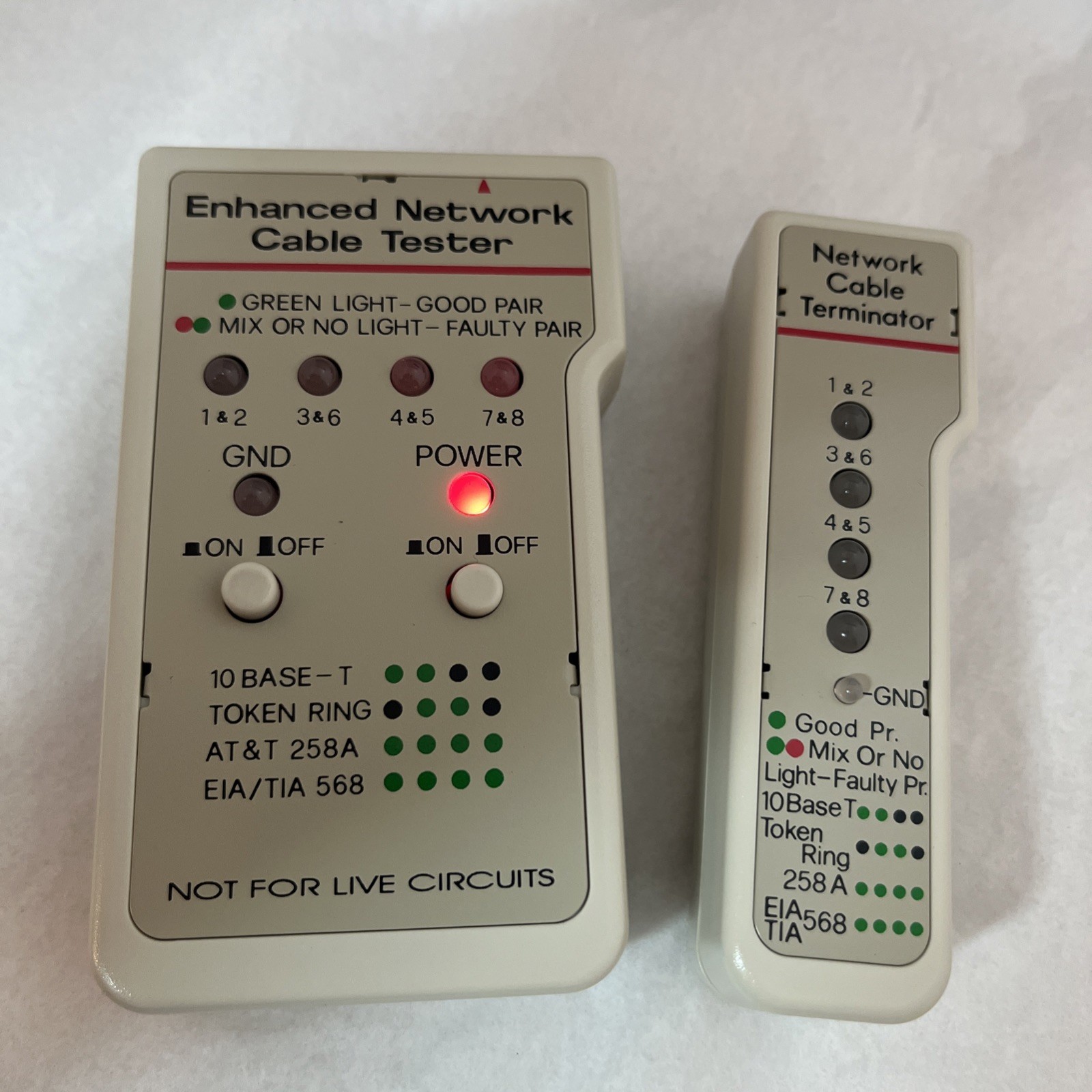 Enhanced Network Cable Tester & Network Cable, Terminator W/ Case