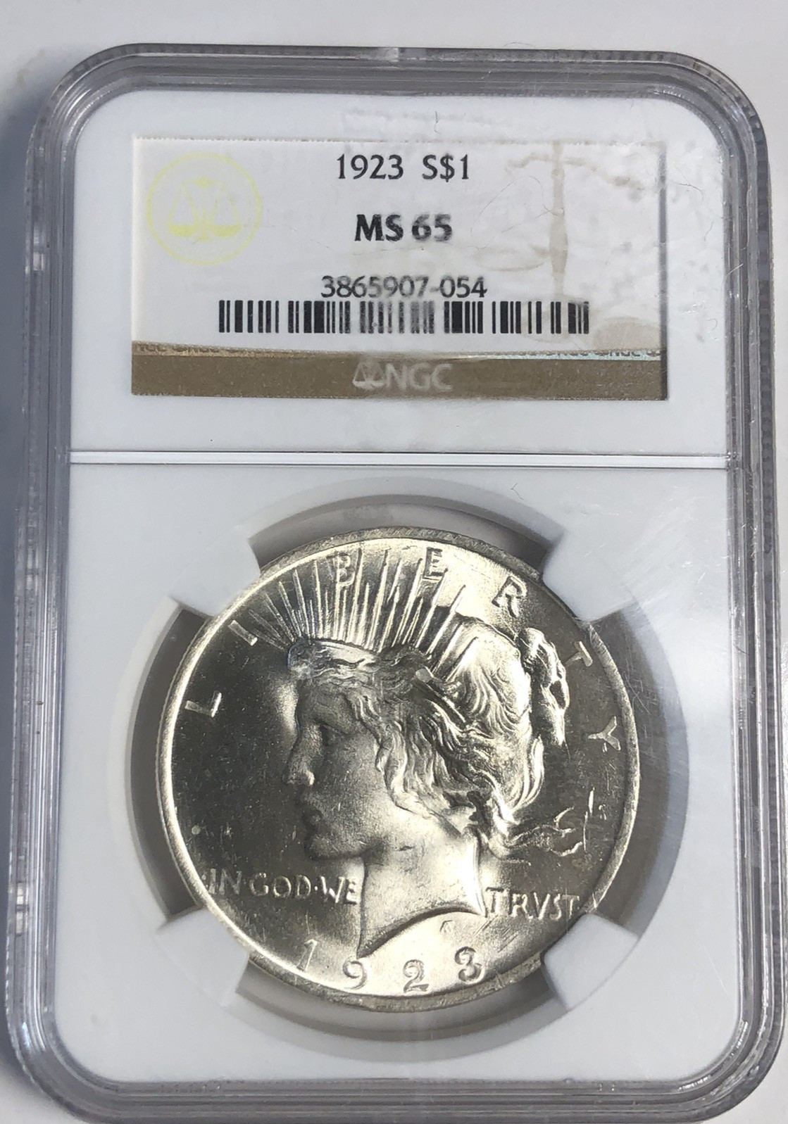 1923 Peace "NGS MS65"🔥LUSTER, STUNNING/ INCREDIBLE HIGH POINTS💥✅
