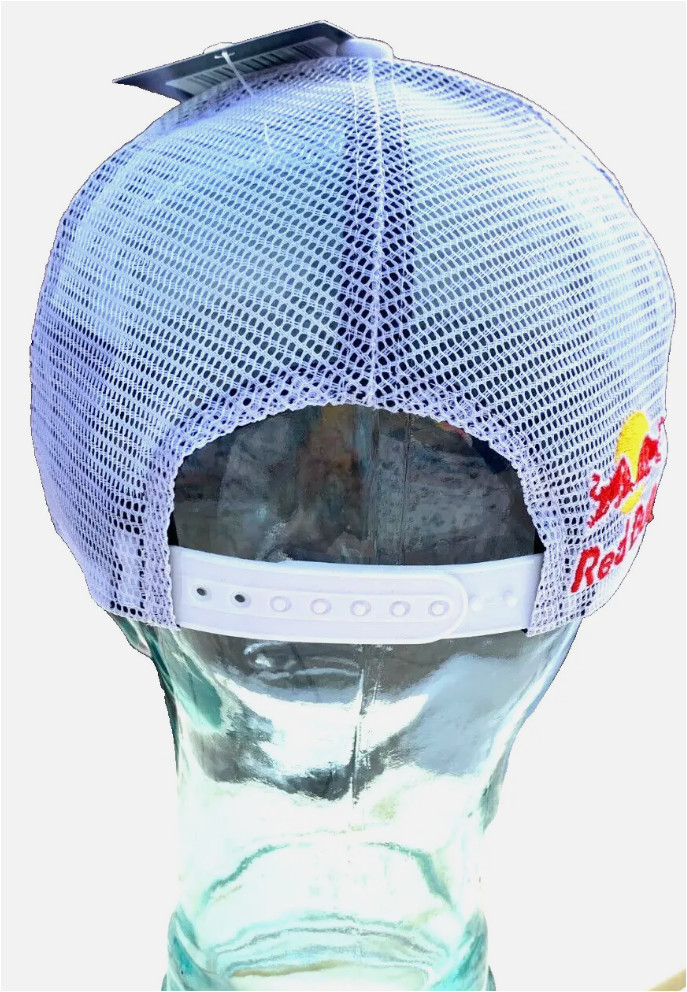 White and Navy Trucker Cap w/White Mesh. 3 Logos. BMX. MotoGP. Motocross. NWT.