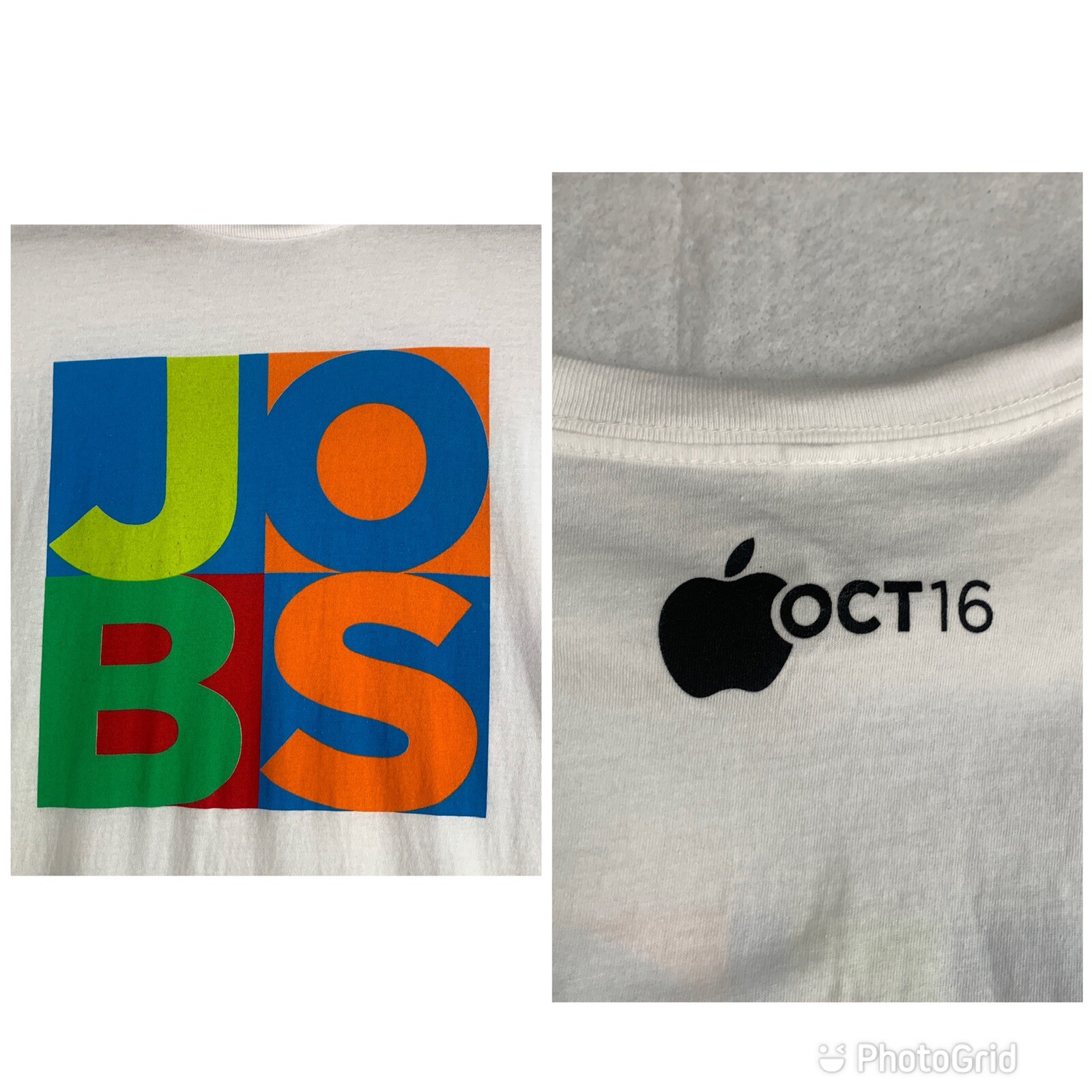 VTG Steve JOBS 5 Year Mem T-Shirt Robert Indiana LOVE ART Oct 16' Apple Computer