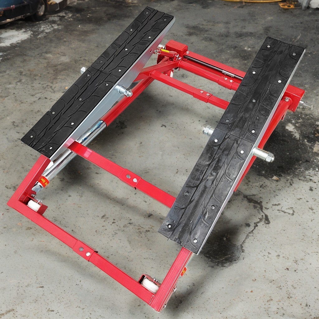 3306lbs Capacity Auto Tilting Lift Car Lifter 5.9-22.8 in Height Dual Workbench