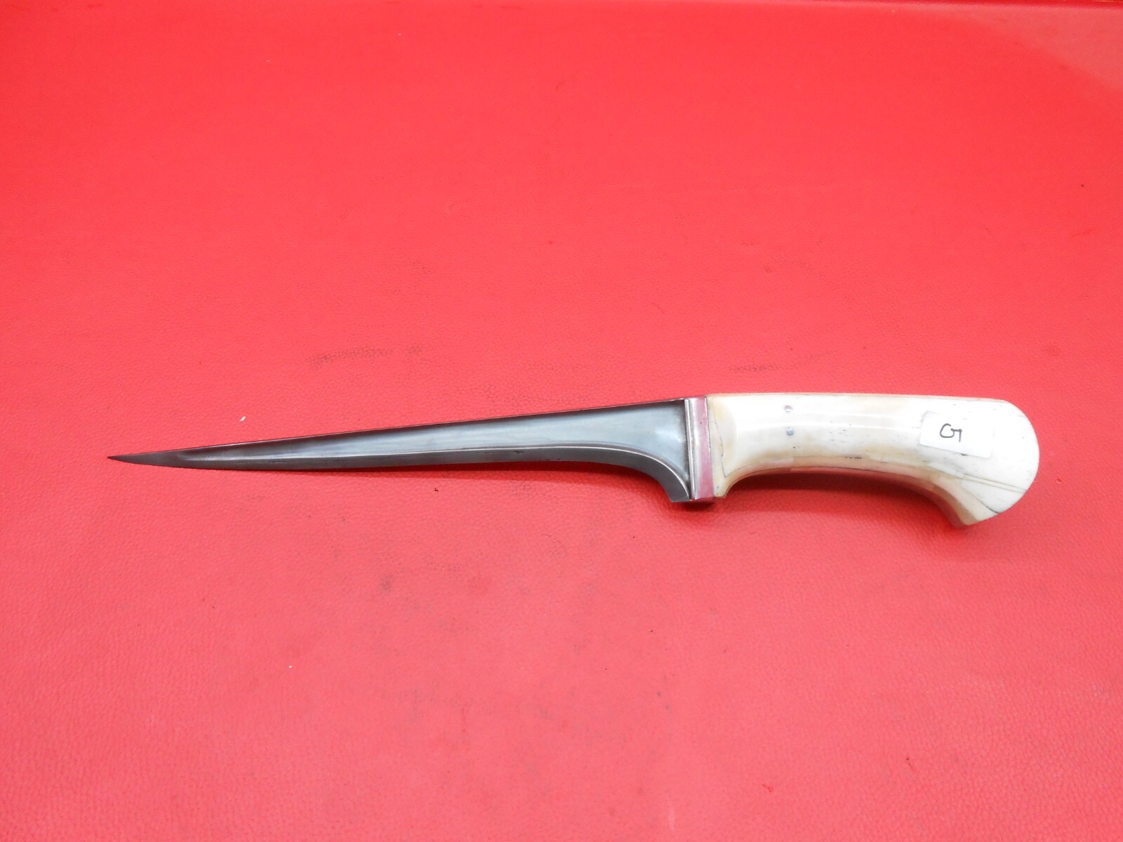 18th Century Indian Mughal Islamic Pesh Kabz Dagger Wootz Blade Bone grip F283
