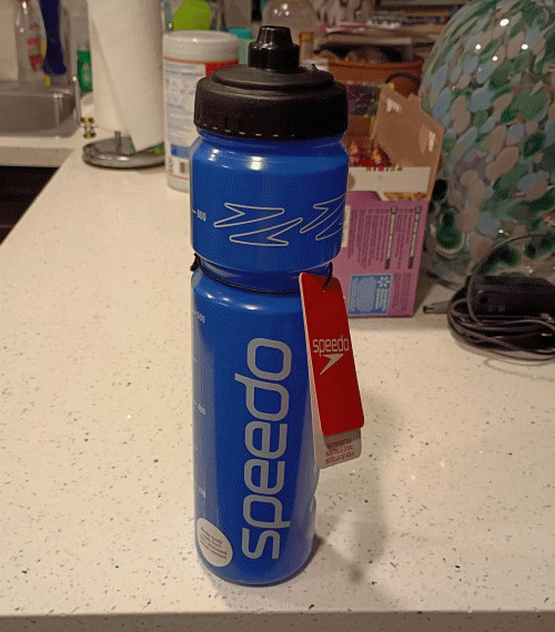 Speedo Water Bottle 1 Liter Blue Bottle New