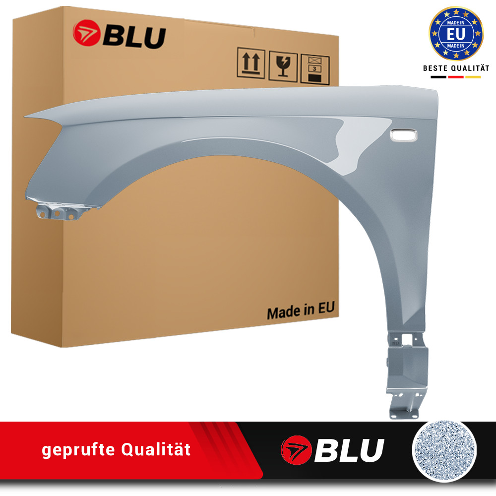 Fender For Audi A3 8P LY7H Left Silver 2003-2008 Front Painted New Zinc Plated