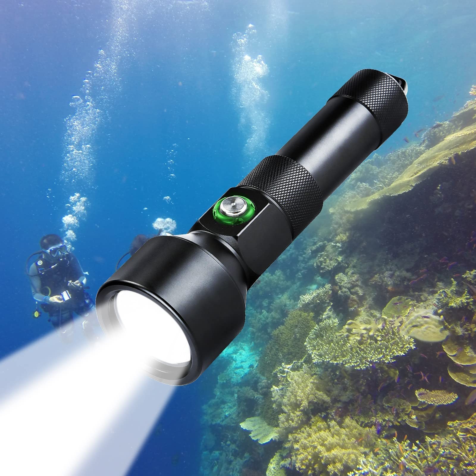 ND22 Dive Light - 1300 Lumens Compact Bright Scuba Diving Torch, IP68 Waterpr...