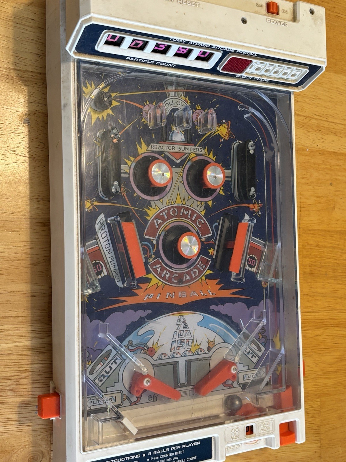 Tomy Atomic Arcade Tabletop pinball Machine Game 1979