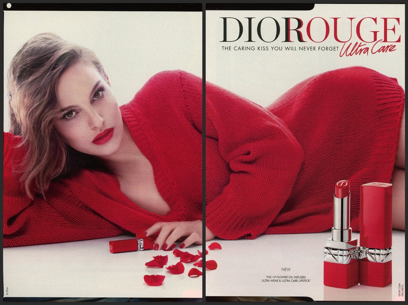 DIOR magazine AD #004 OOP 2019 NATALIE PORTMAN  ULTRA ROUGE 2 PGS