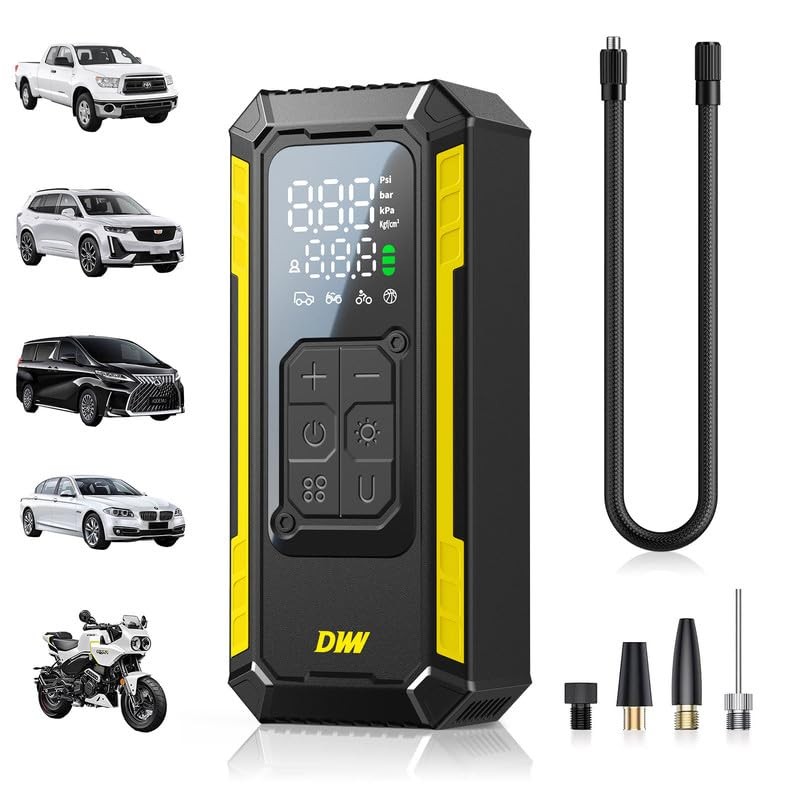 Tire Inflator Portable Air Compressor, 150 PSI Cordless Air Pump for Car Tire...