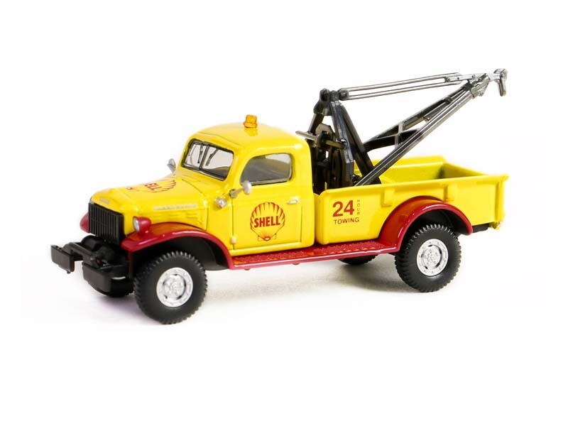 1949 Dodge Power Wagon Wrecker - Shell Oil 1:64 Scale Model - Greenlight 41155A