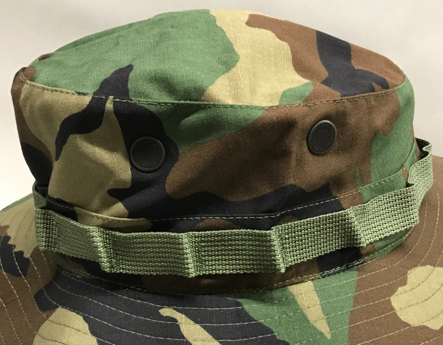 Woodland Sun Hat Boonie 3" Brim NyCo Ripstop MILSPEC Size 7 - 7 3/4 Made in USA