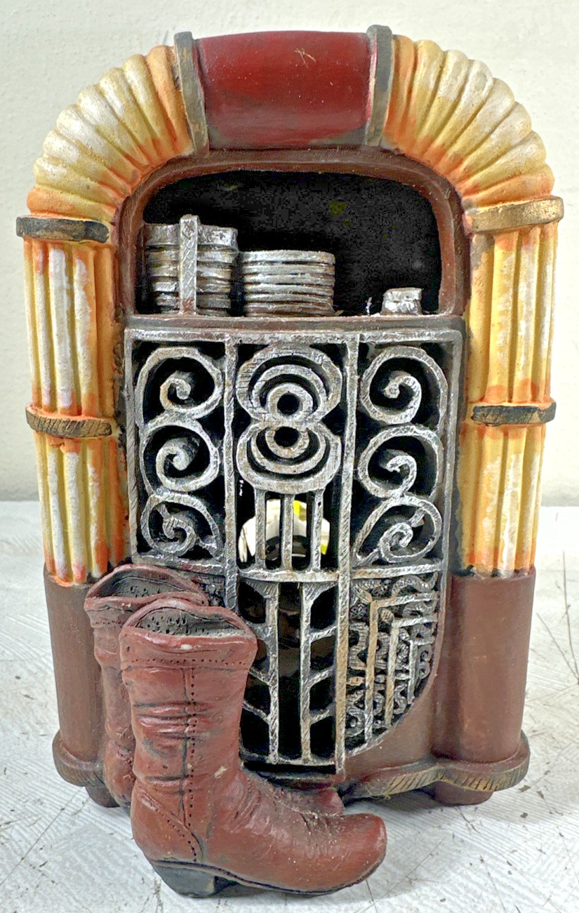 Vintage Jukebox with Cowboy Boots Night Light E1/3