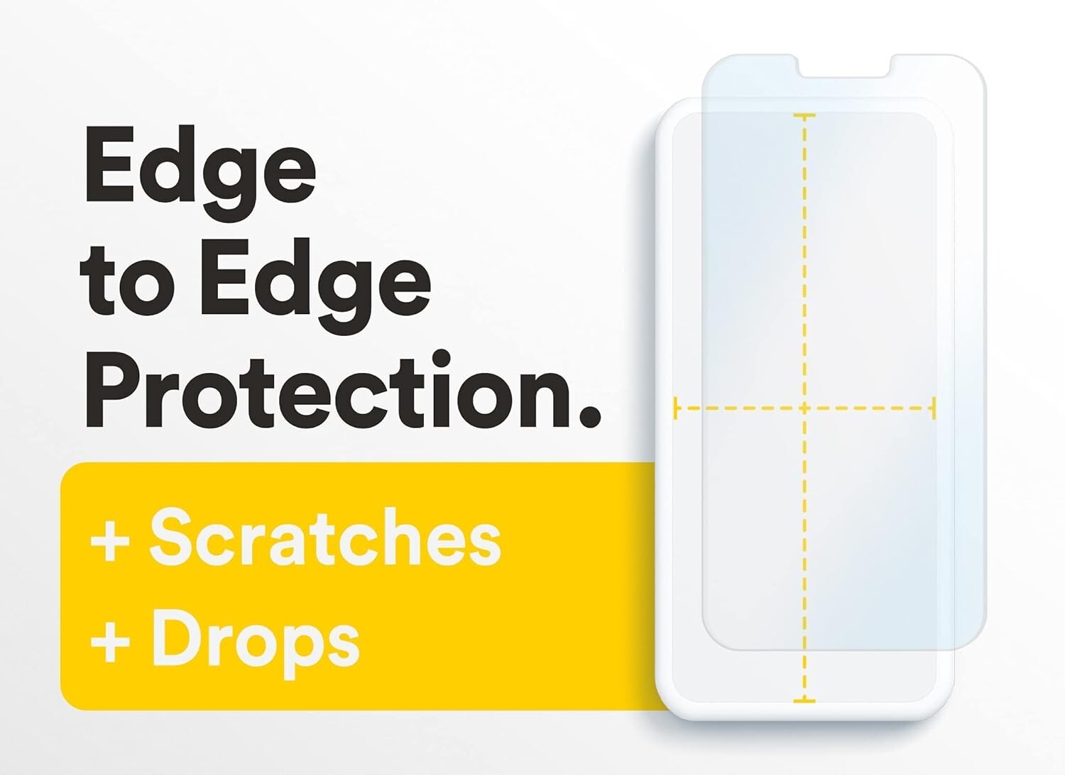 PRTX Screen Protector iPhone 13 Pro Max,Shatterproof Edge-to-edge Coverage