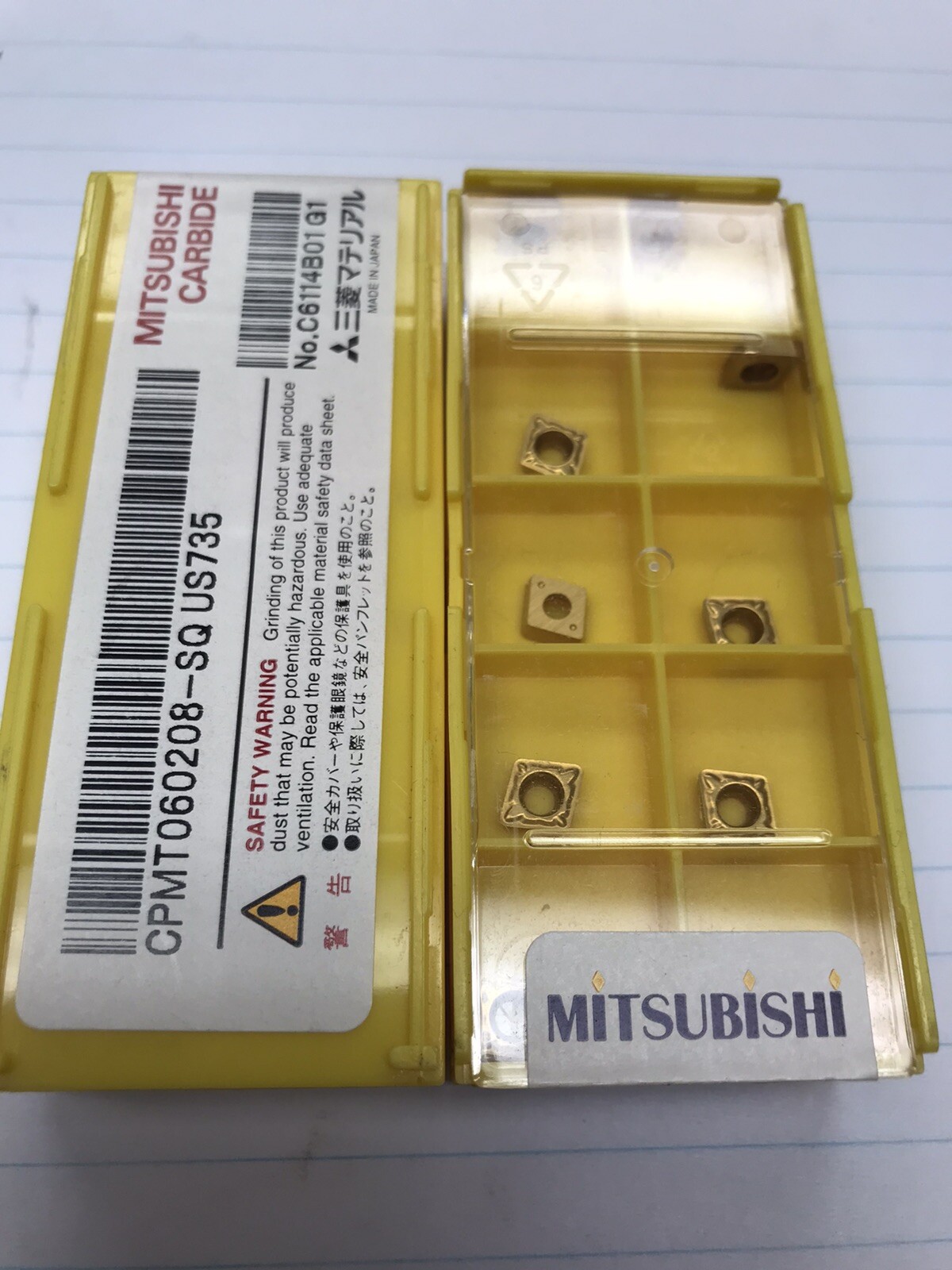 10 pcs.  CPMT21.52SQ US735 MITSUBISHI INSERT (loc stk)