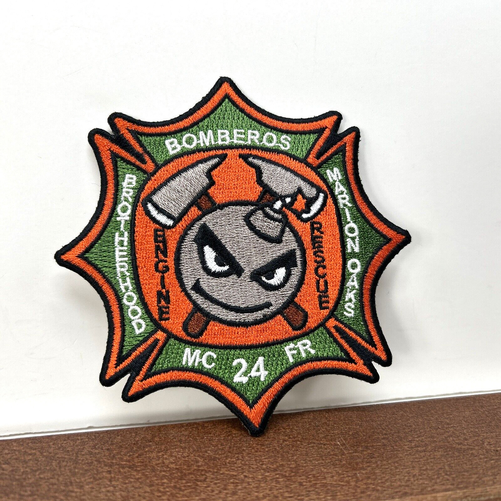 Marion Oaks Bomberos Brotherhood Engine Rescue MC 24 FR Patch