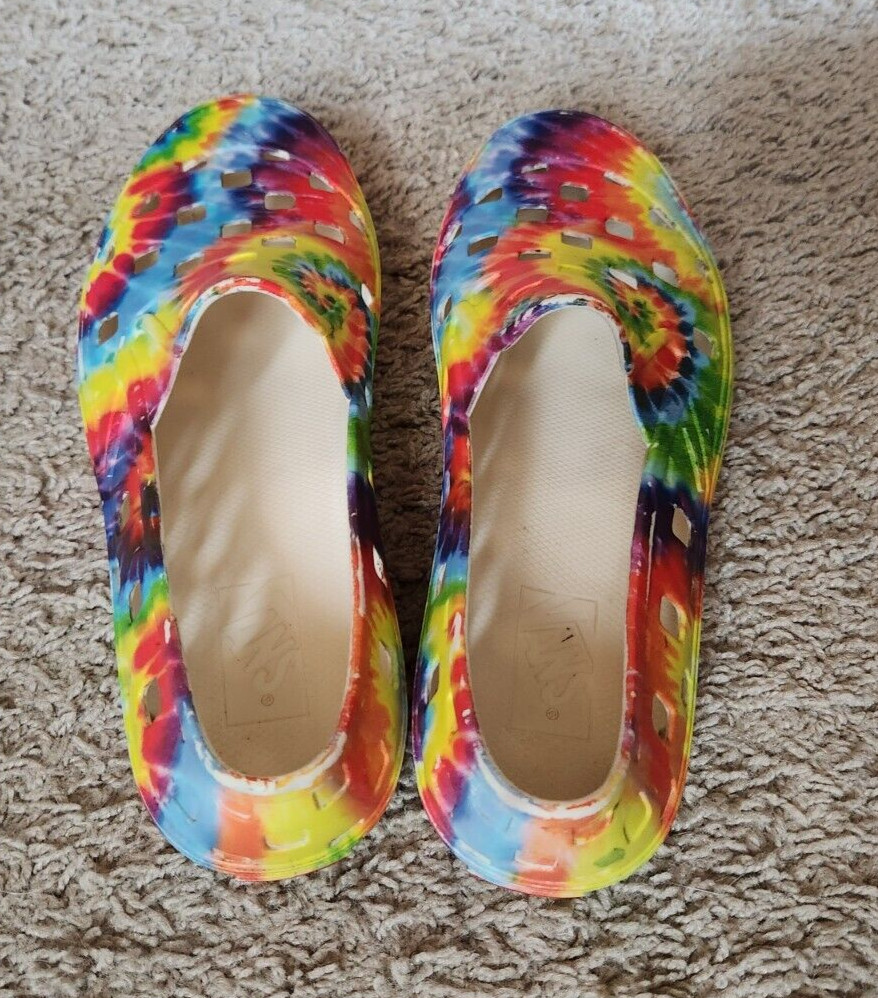 Vans Slip On TRK Sneakers Tie Dye Casual Shoes Size 9