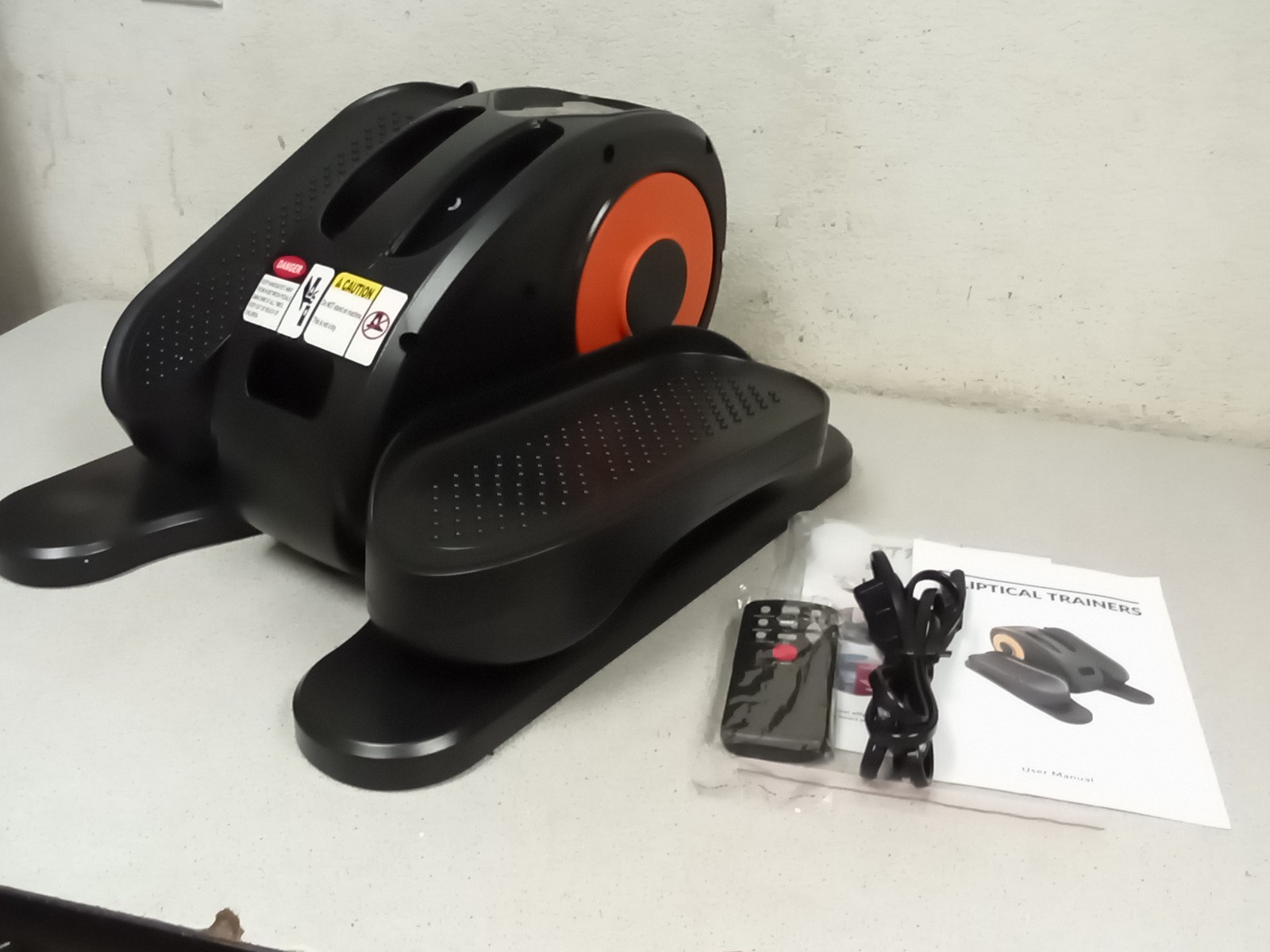 GUGTTR Under Desk Elliptical Machine, Portable Electrical Exerciser w/ Remote &