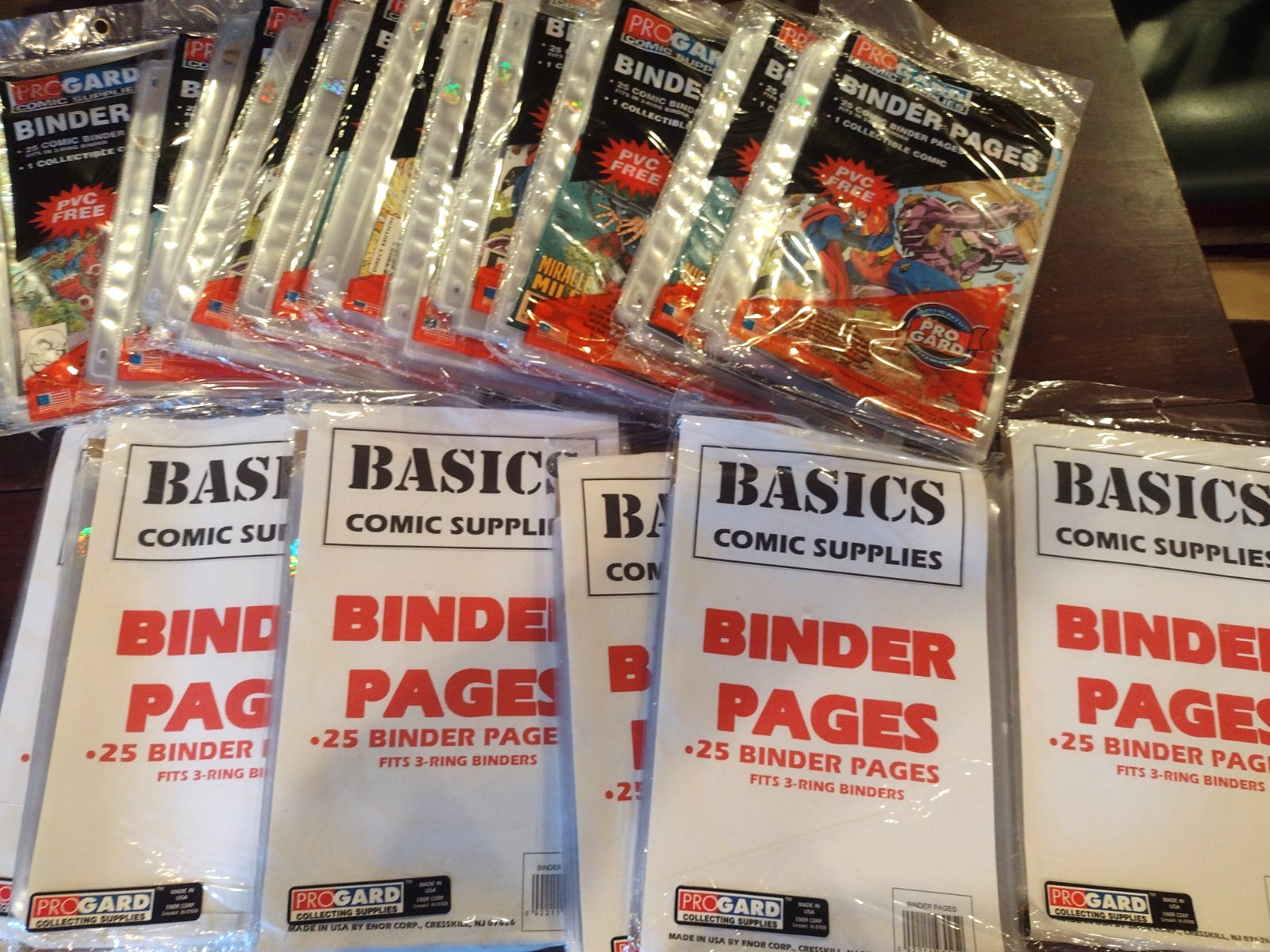 17 Packs of 25 PVC Free Pro Gard Comic Book Album Pages binder sheets NOS