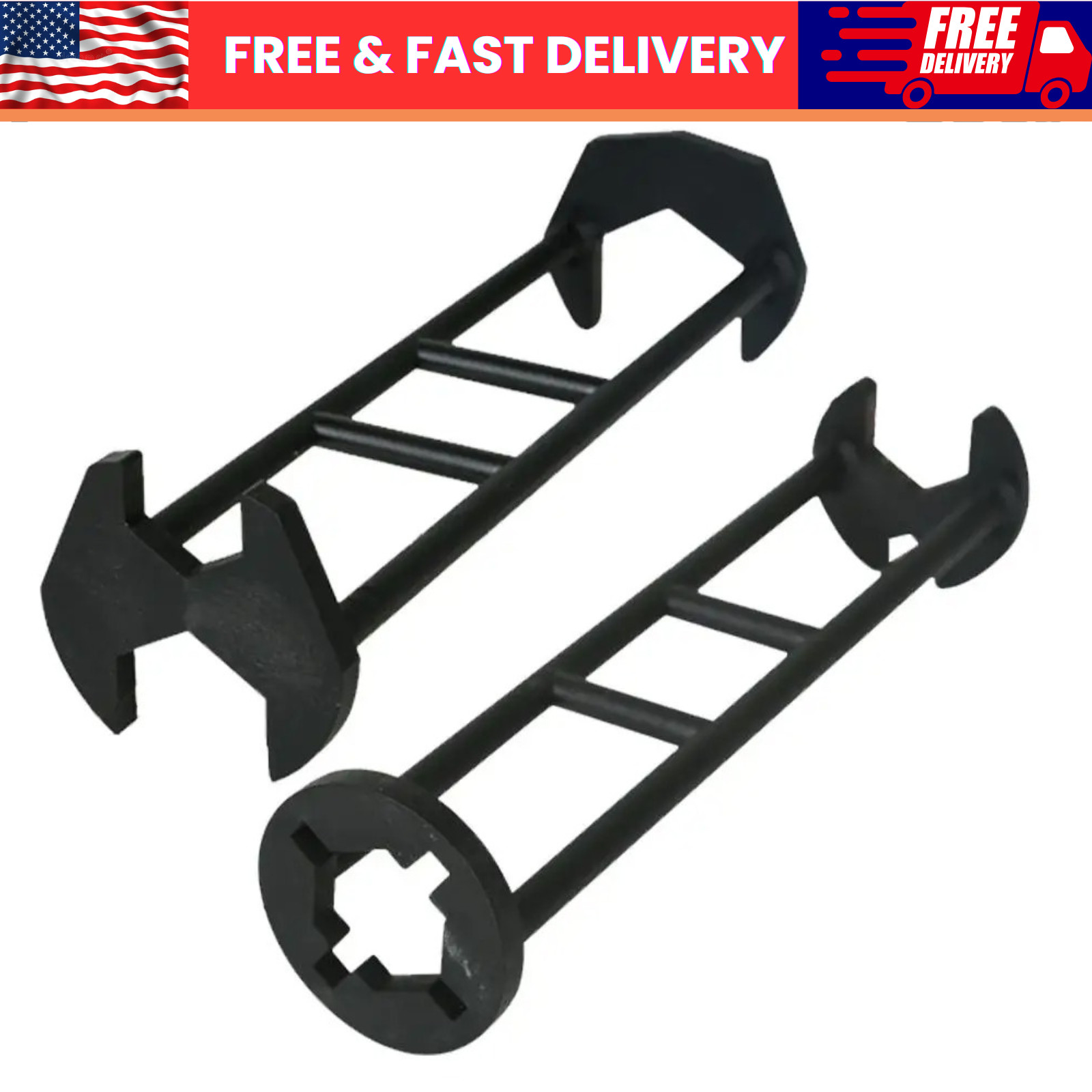 Multifunctional Sink Wrench Set, 2-Pack Basin and Faucet Wrench Tool with Fou...