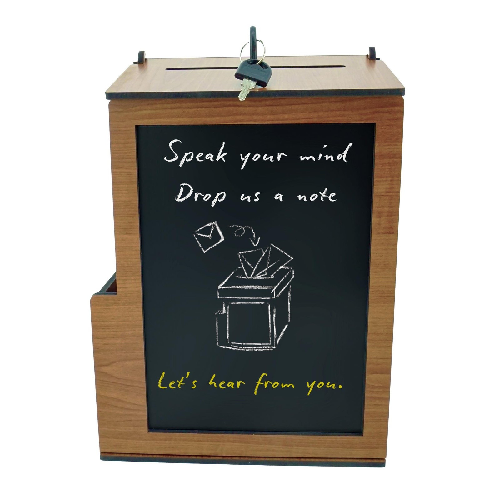 Shumei Lockable Box for Voting Suggestions Opinions and Tips - Wooden, Ideal ...