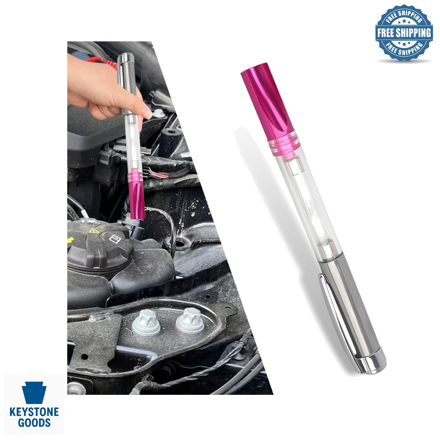Universal Spark Plug & Ignition Coil Tester - High-Voltage Diagnostic Tool fo...