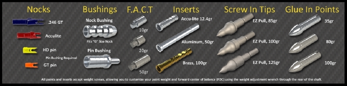 30-X GLUE IN  POINTS 100 GR OR 150 GR. GOLD TIP  1/2 DZ