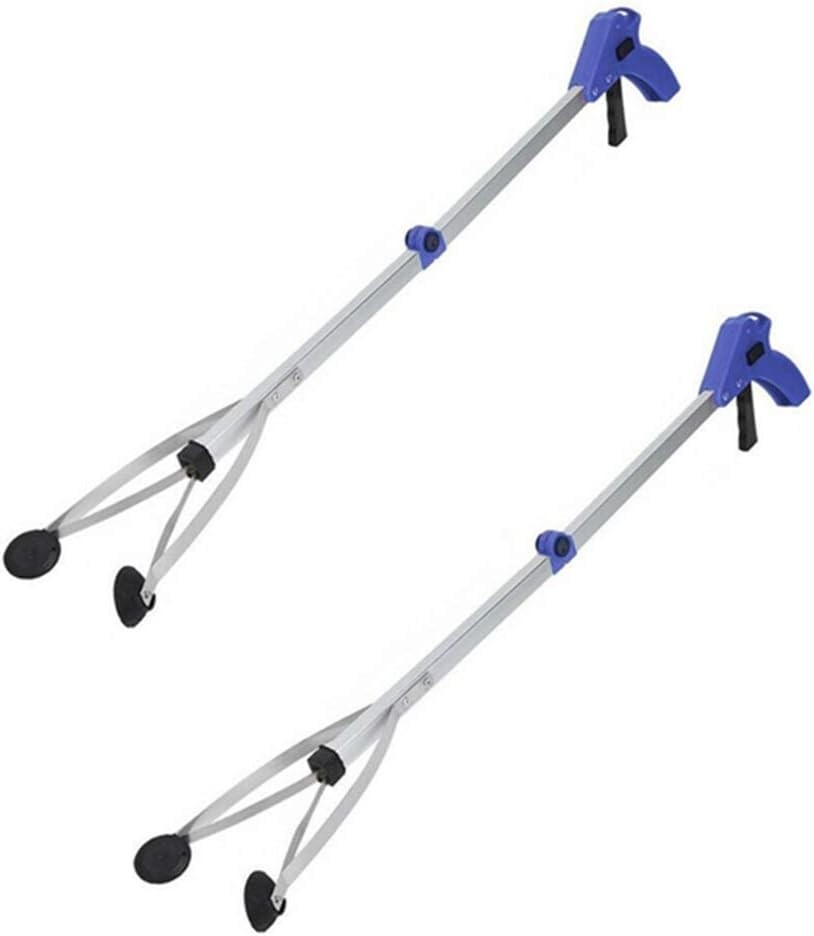 New Version] 2 Pack Foldable Reacher Grabber Tool, Long 32" Foldable Extender...