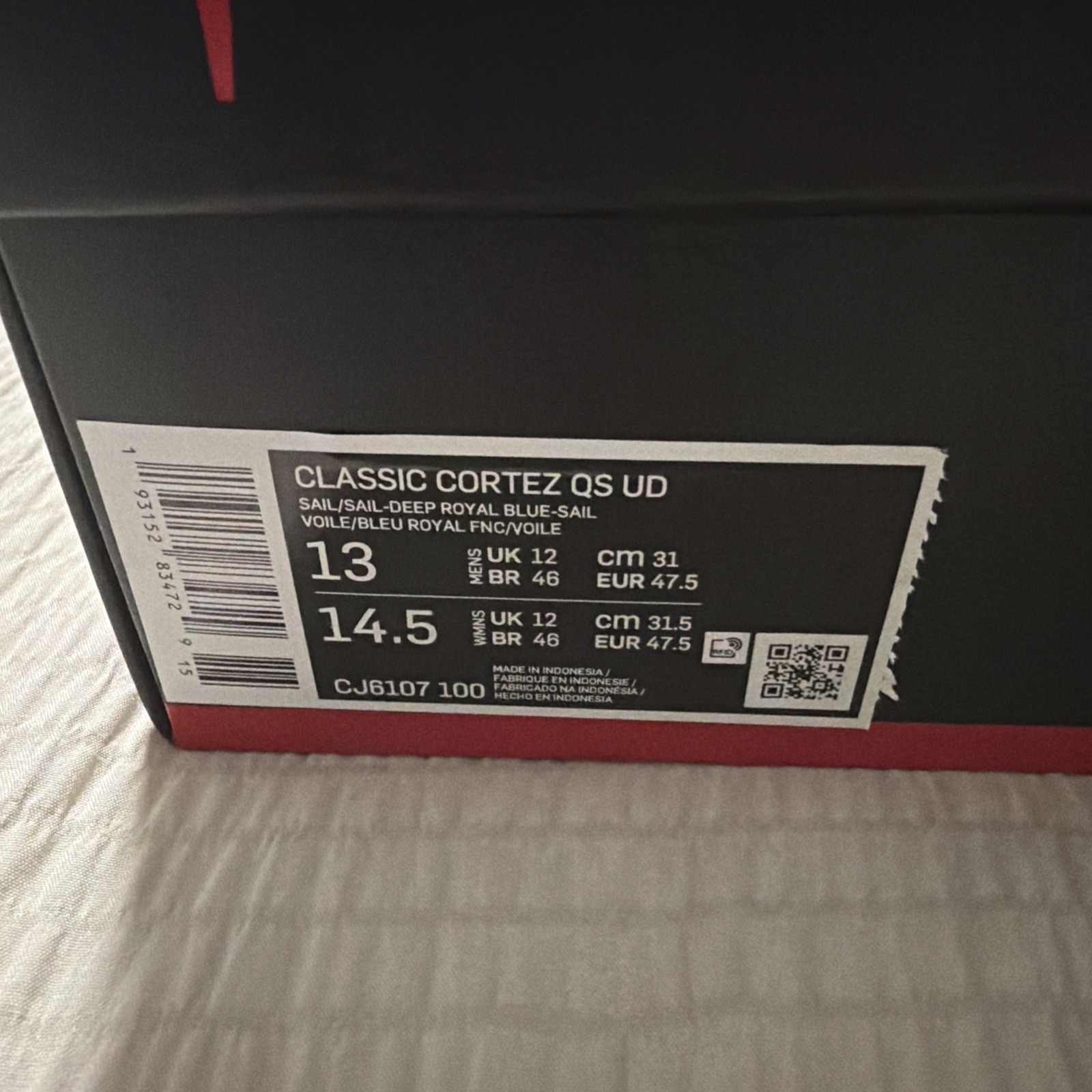 Size 13 - Nike Classic Cortez QS x Stranger Things Upside Down 2019