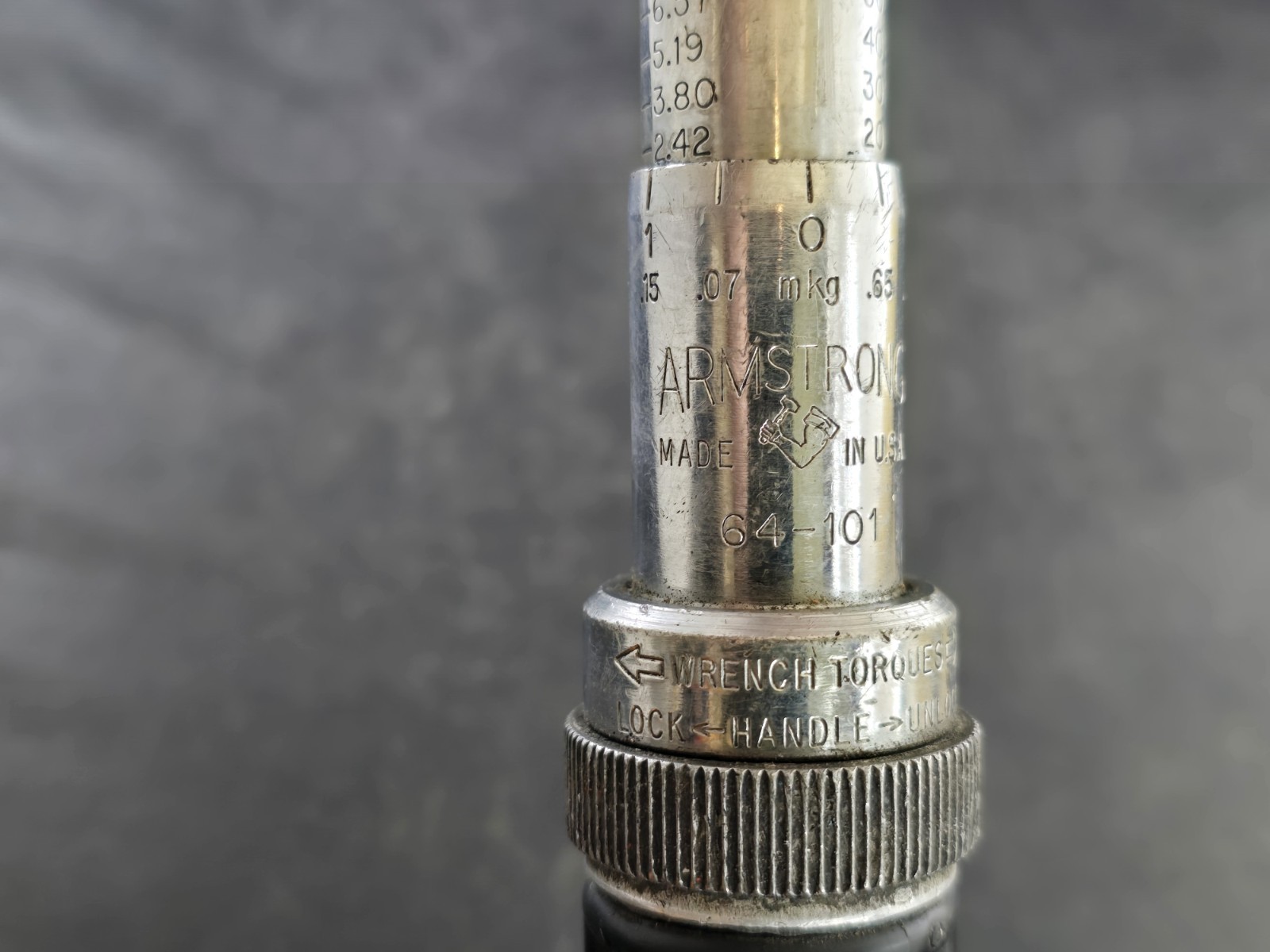 Armstrong 64-101 Micrometer Adjustable Torque Wrench 1/2" Drive USA