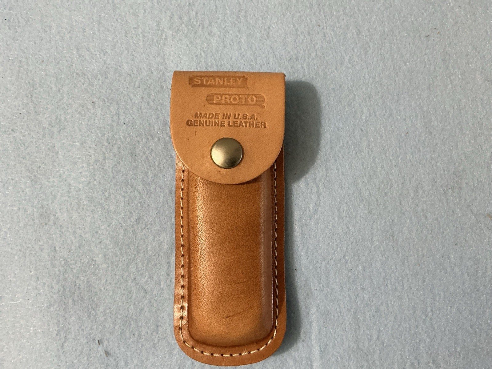 Vintage Stanley Proto 18545 Folding Lock Back Knife &leather Sheath NIB