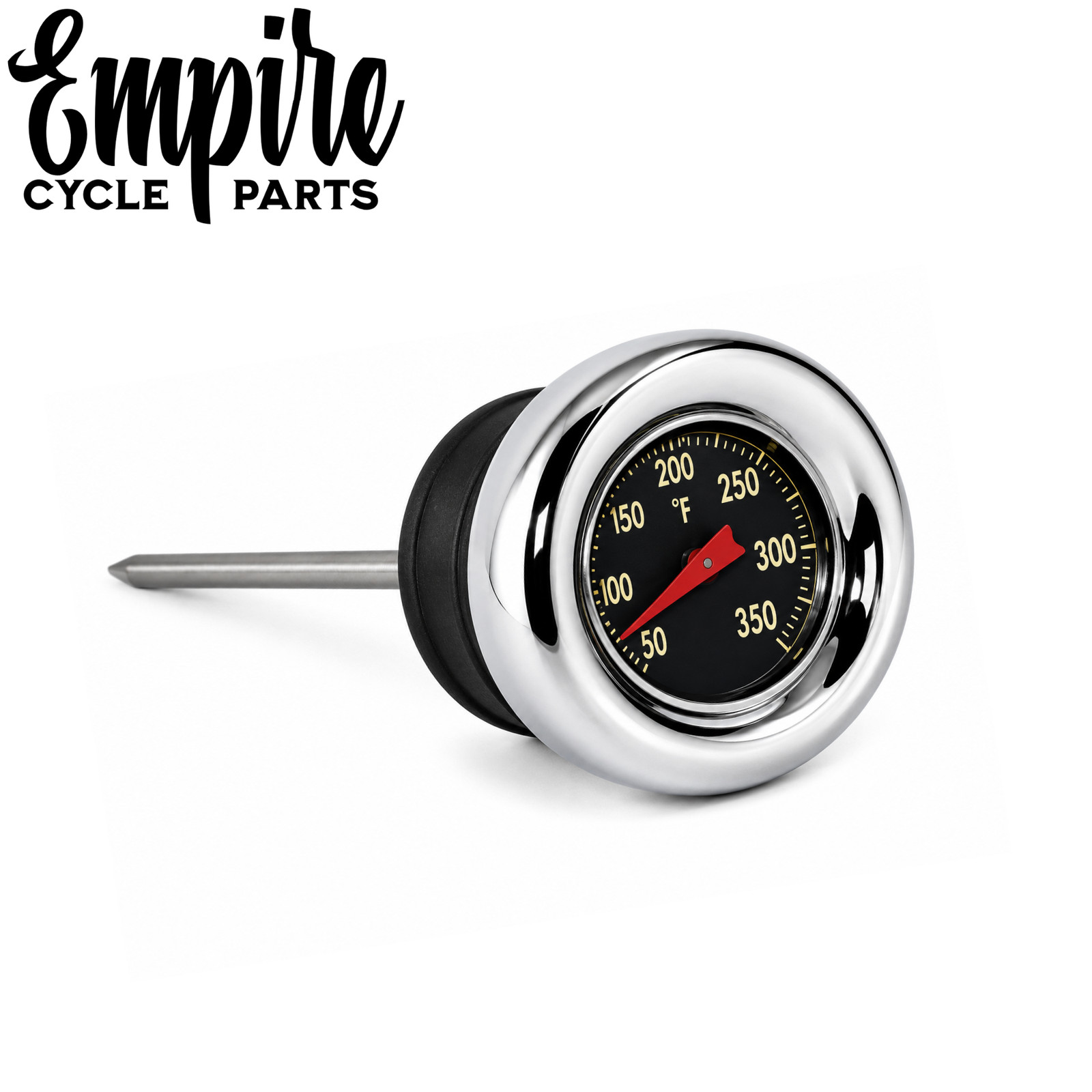 Harley Chrome Oil Temperature Dipstick Gauge – Fits Softail & Sportster