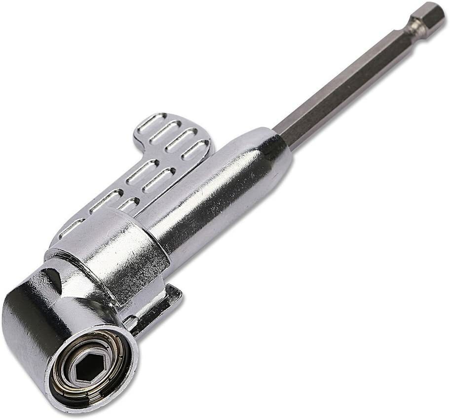 105 Degree Angle Screwdriver Right Holder Adapter 1/4 Hex Drill Bit Driver Tool