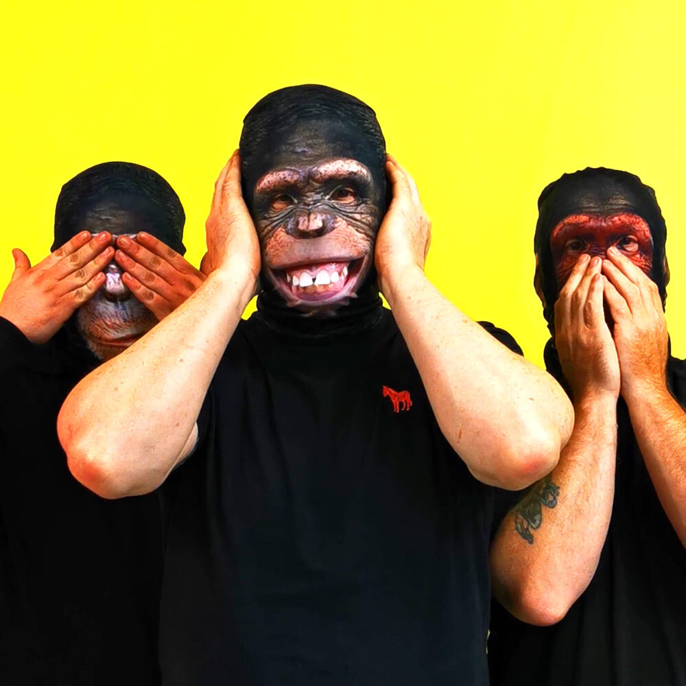 3D Effect Face Skin - Gorilla face - Fabric - Halloween Mask