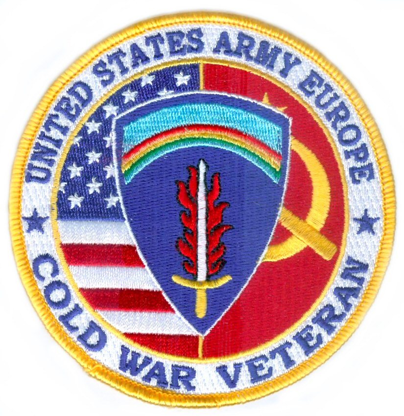 ARMY COLD WAR VETERAN IN EUROPE  4" EMBROIDERED MILITARY PATCH