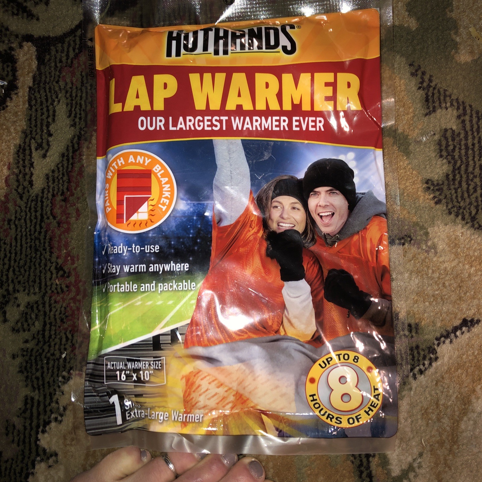 Lap Warmer, Largest Warmer 16" X 10" - up to 8 Hours of Long Lasting Heat - 1 La