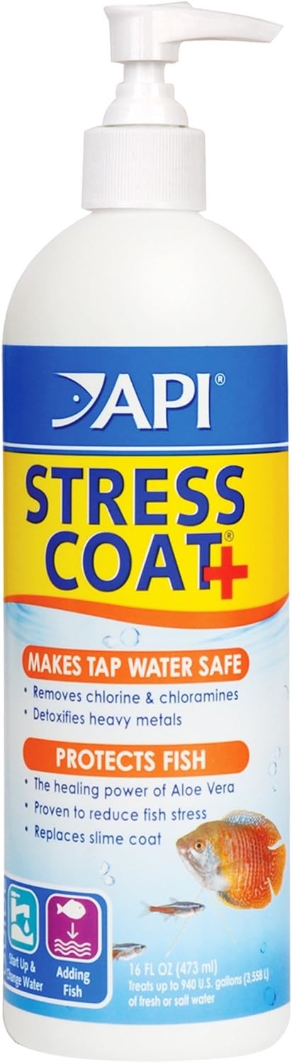 STRESS COAT Aquarium Water Conditioner 32-Ounce Bottle