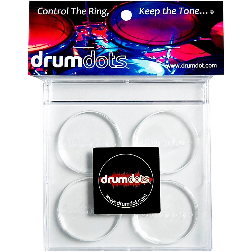 drumdots Original Drum Dampeners, 4Pack Clear