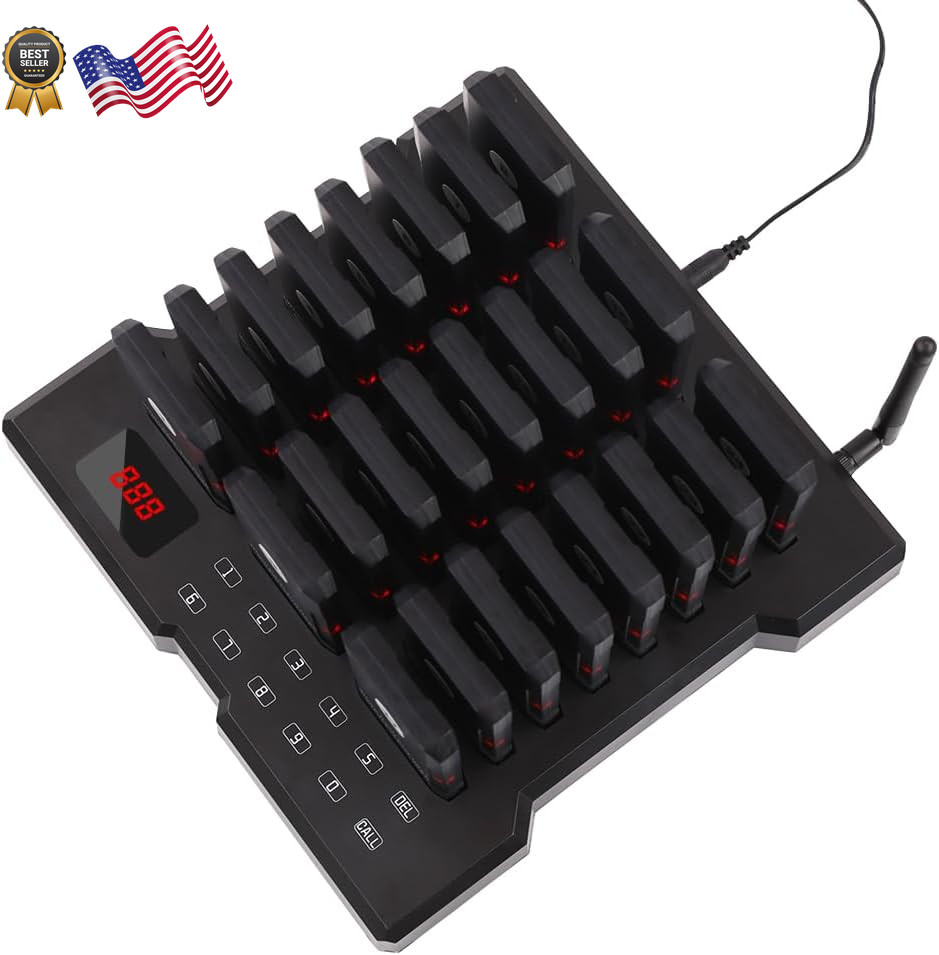 AGJ Restaurant Pager Wireless Calling System 24 Beepers Guest Customer Queue