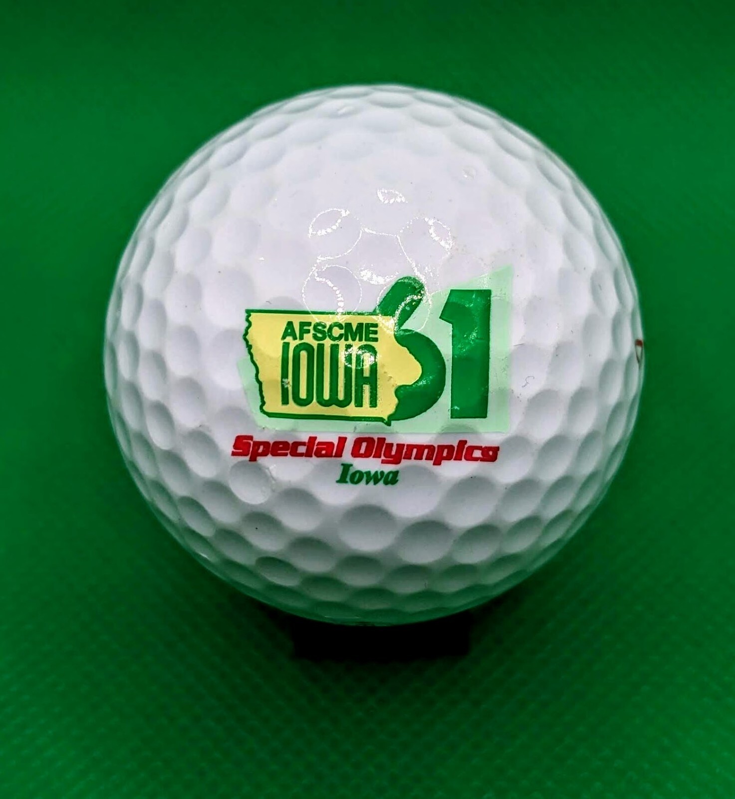 AFSCME Council 61 Union Iowa Special Olympics logo golf ball