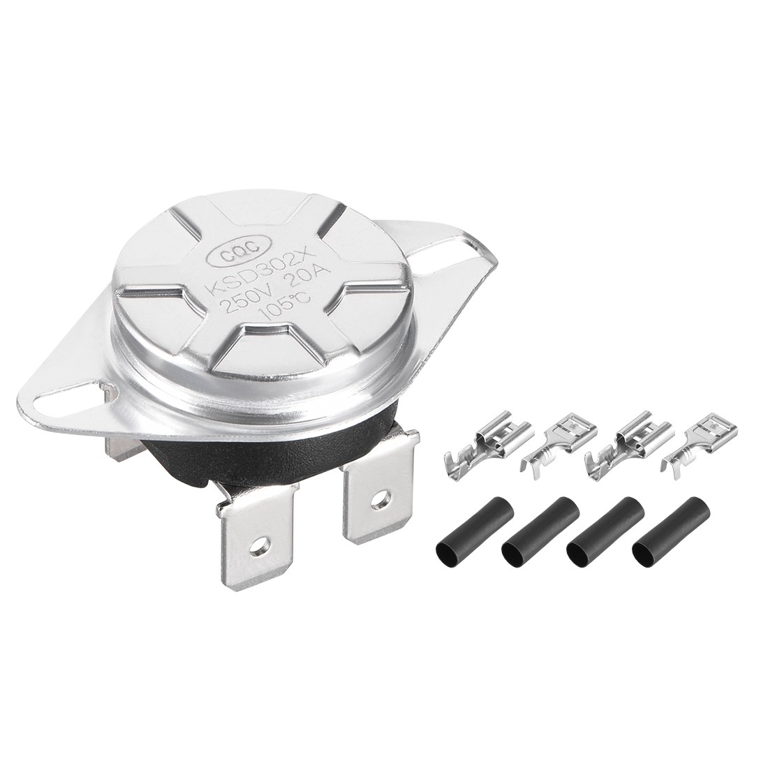 KSD302T Thermostat Temperature Control Switch 105°C 20A Manual Reset NC 6.3mm