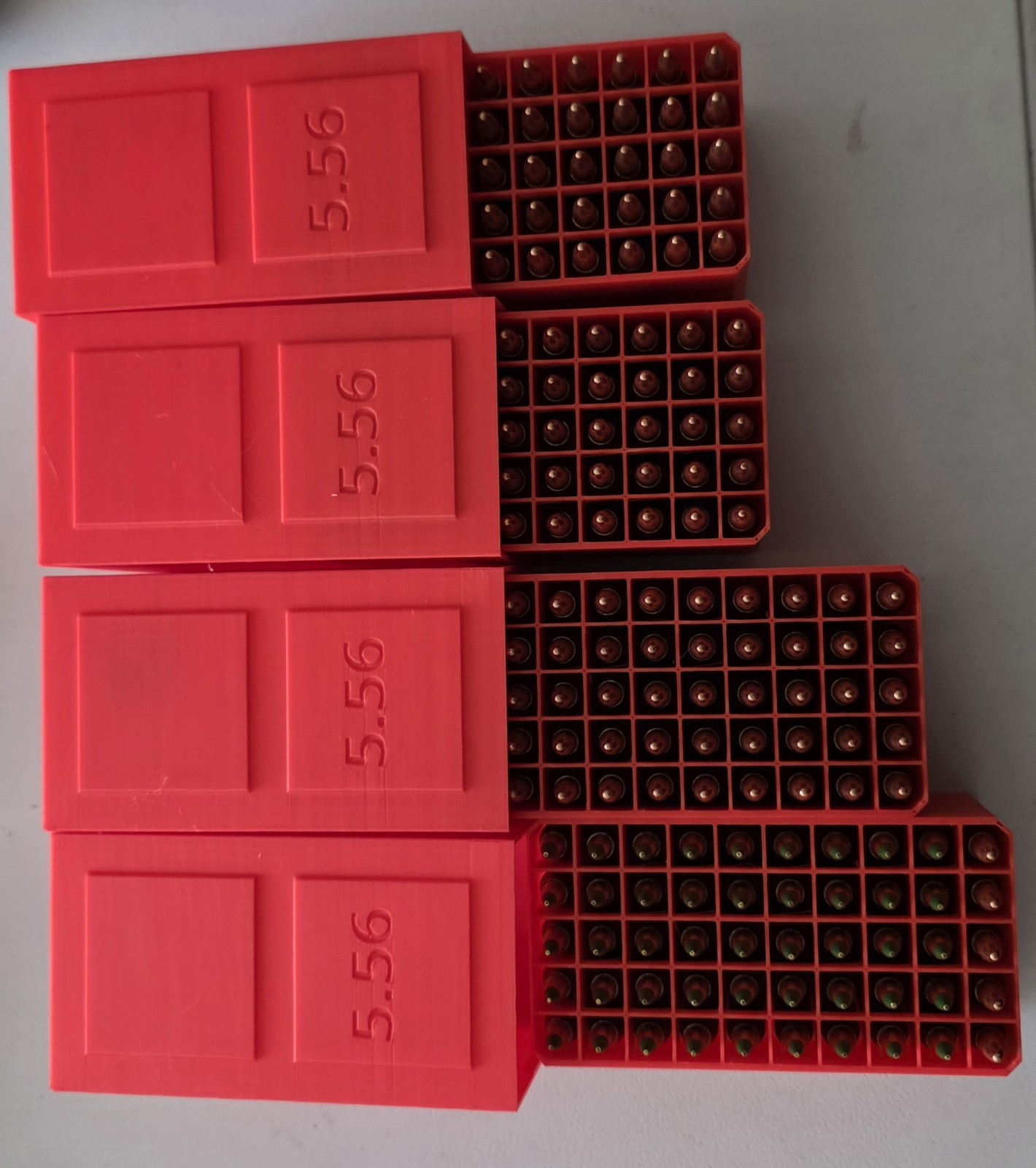 10 Pack 3d Printed Stackable Ammo Boxes For 556 And 223 Each Holds 50 Rounds