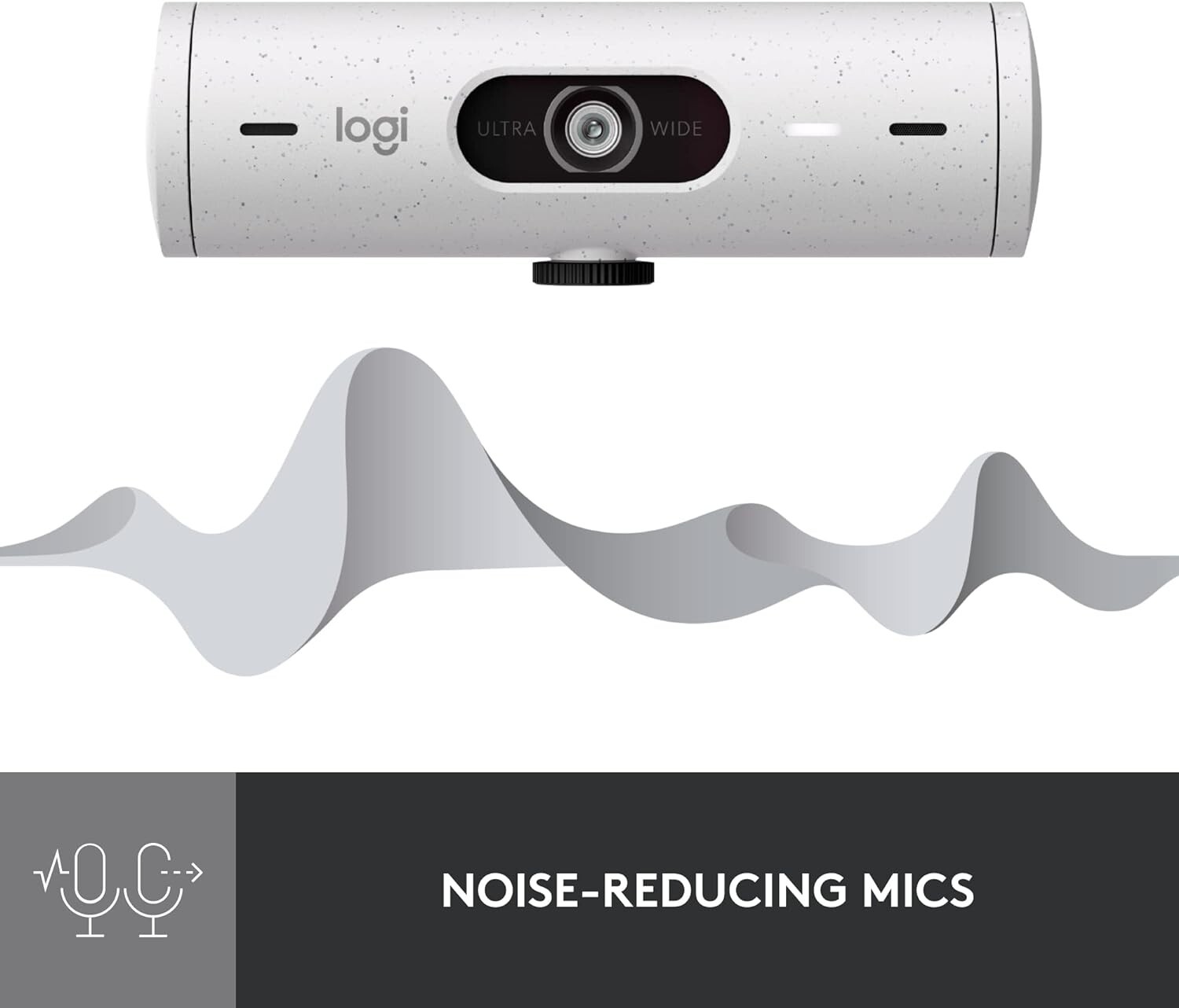 Logitech Brio 500 Full HD Webcam USB-C Cable - Off White