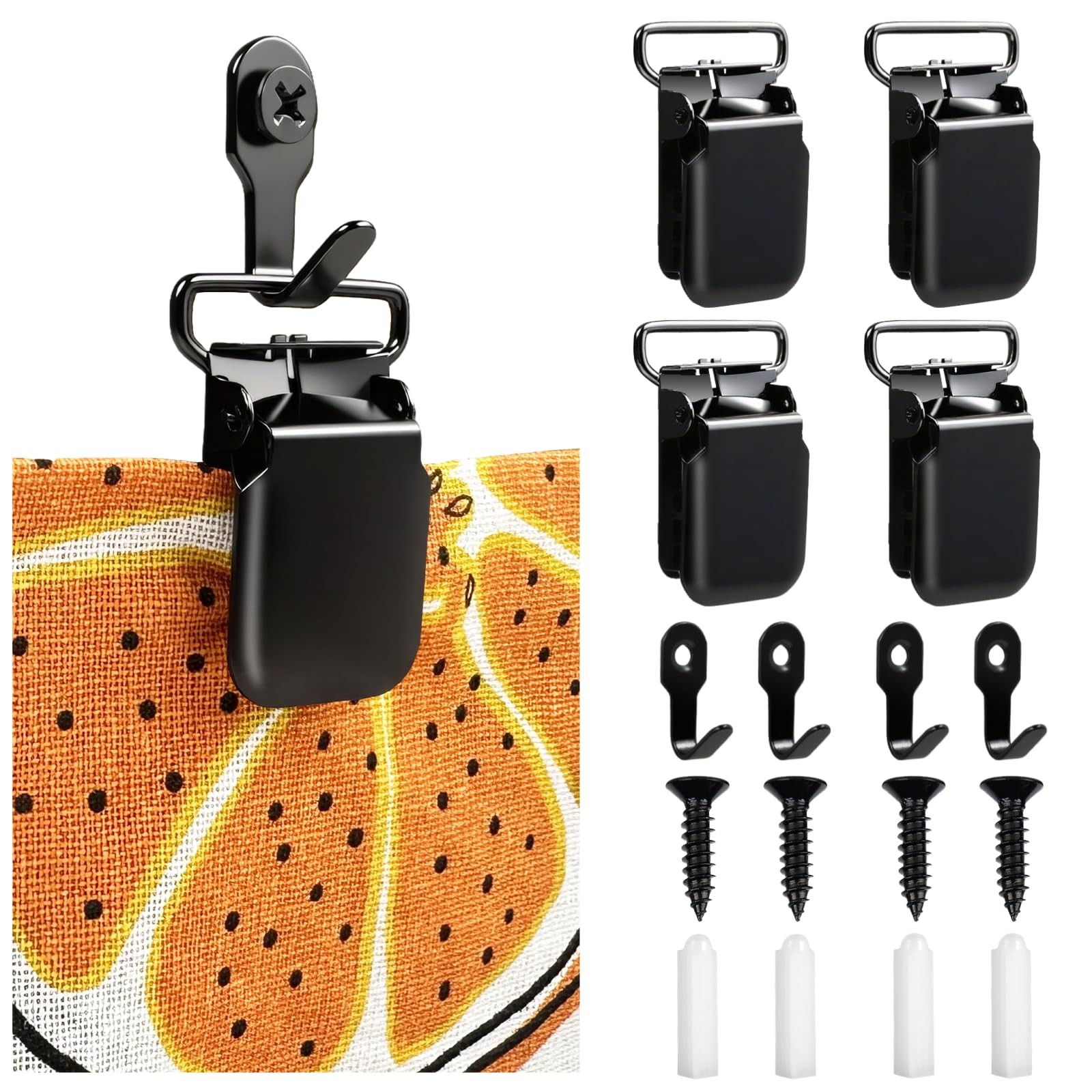 4 Pack Heavy Duty Tapestry Hangers, Non-Slip Rug Display Clips, Tapestry Hold...
