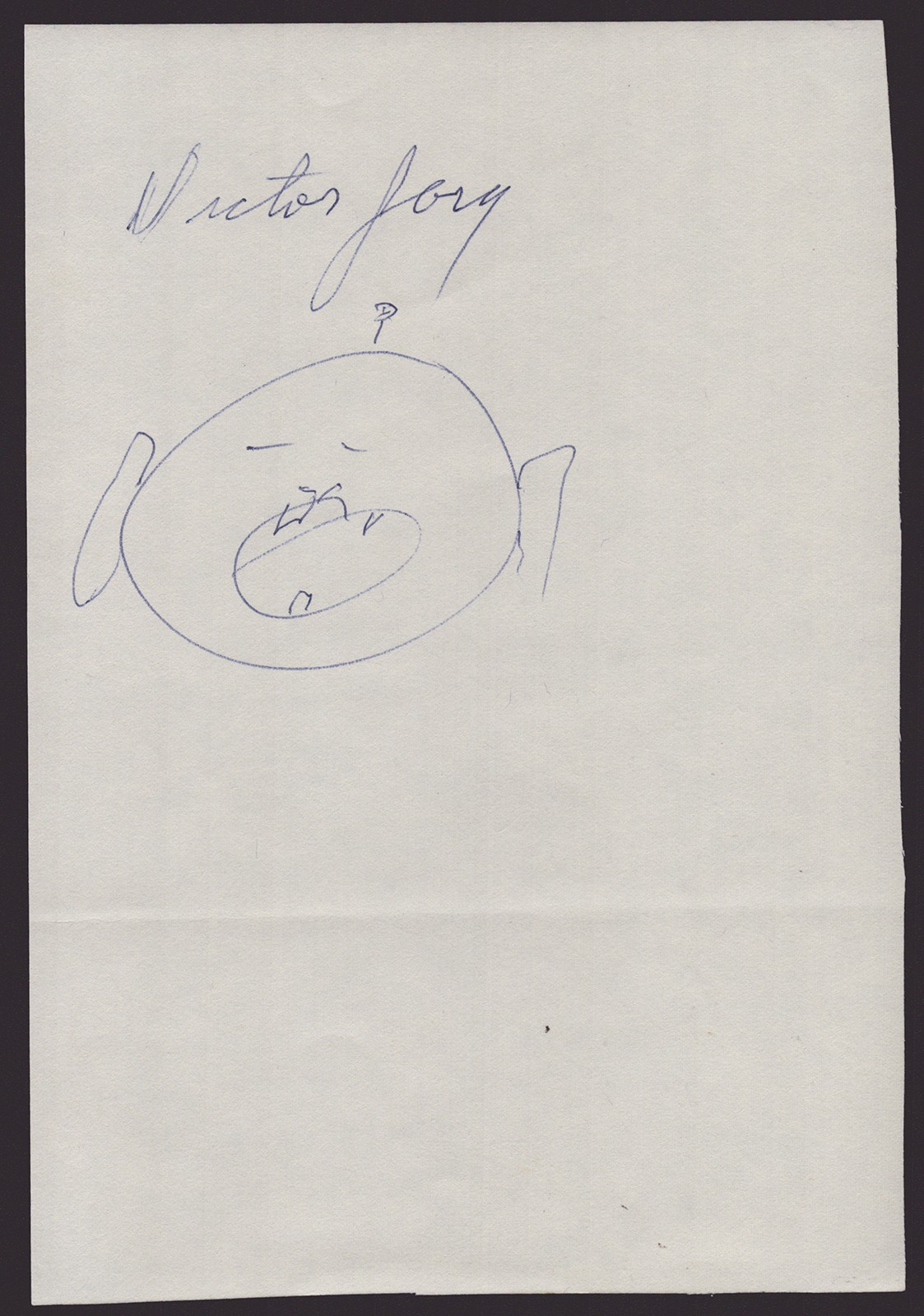 VICTOR JORY - SELF-CARICATURE SIGNED
